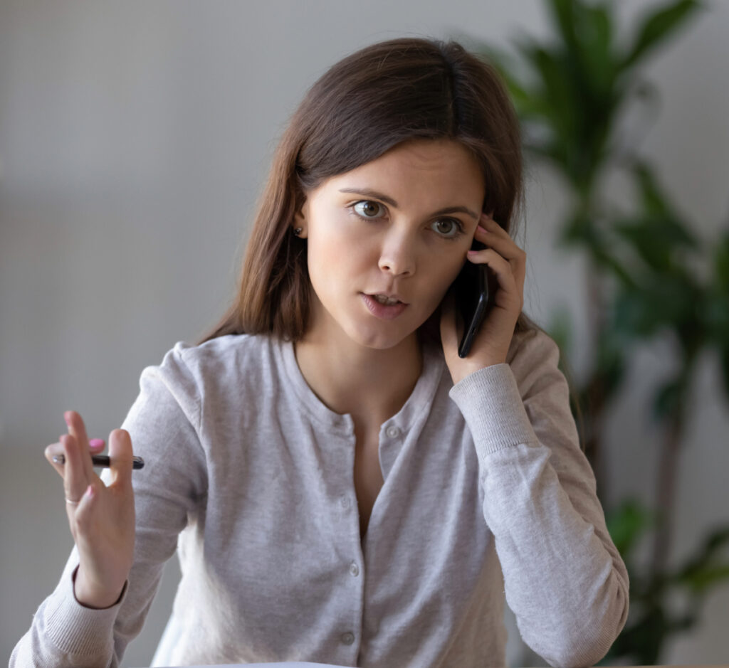 student-on-phone
